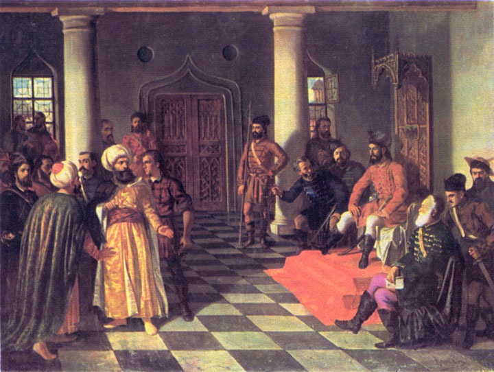 Amandus Adamson Vlad the Impaler and the Turkish Envoys